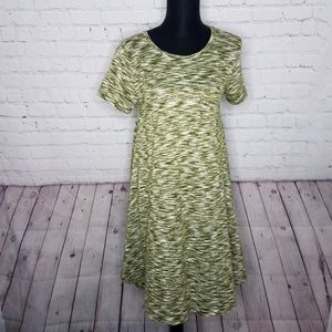 LuLaRoe Green Space Dye Dress Size XS